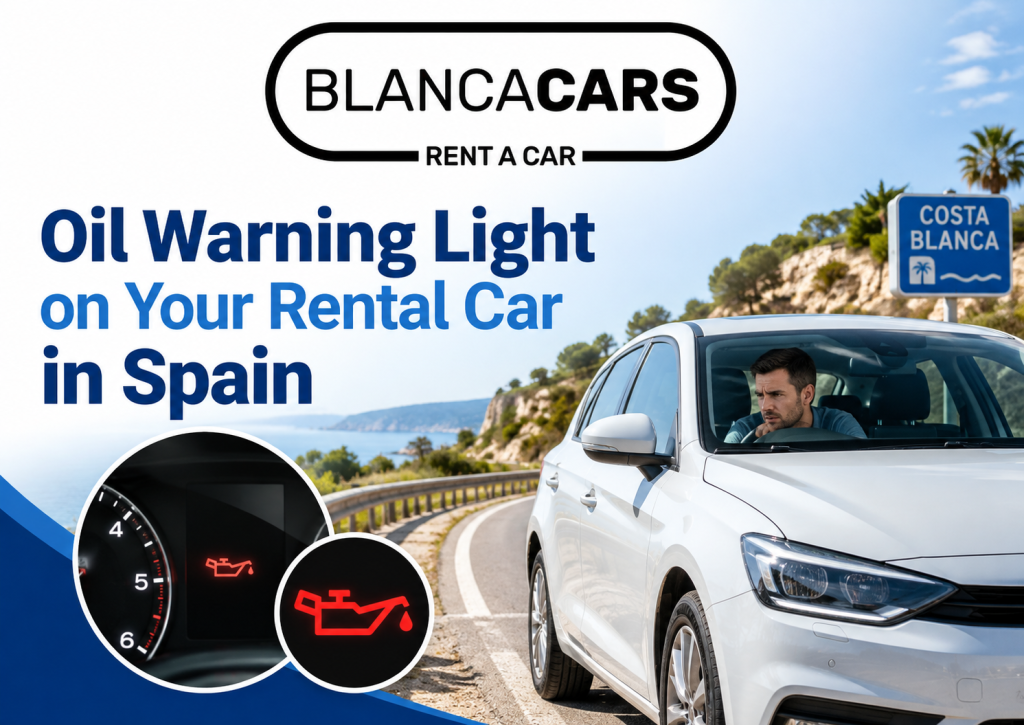 Do you have a car rental in Spain with an oil warning light? This is what you have to do.