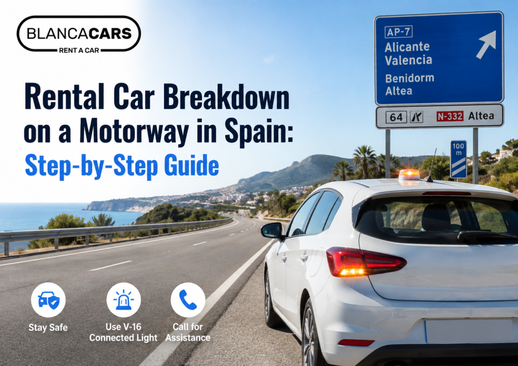Motorway breakdown with car hire in Spain